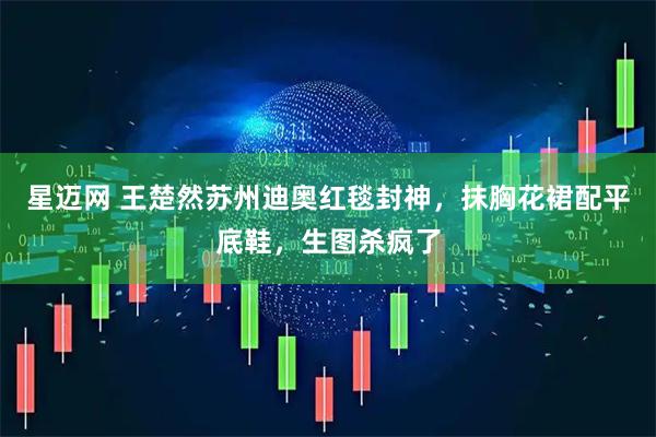 星迈网 王楚然苏州迪奥红毯封神，抹胸花裙配平底鞋，生图杀疯了